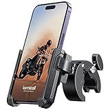 Lamicall Motorcycle Phone Mount Holder - [Camera Friendly] [1s Lock] Bike Phone Holder Handlebar Clamp, Bicycle Scooter Phone Clip, Gifts for iPhone 17, 16, 15 Pro Max, Galaxy S25 Ultra, 4.7-7" Phones