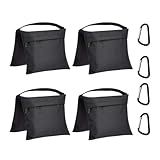 Amazon Basics Photography Sand Bags for Light Stands with Handle, 4-Pack, Black