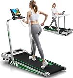 FOUSAE 5 in 1 Treadmills for Home Foldable, App Compatible, 7.5MPH Under Desk Walking Pad Treadmill with 10% Incline, 400 LBS Weight Capacity, 3.0HP Drive, Magnetic Remote Control, 12 HIIT Programs