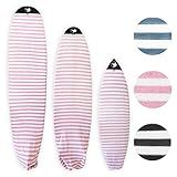 PAMGEA Surf Squared 7'6" Hybrid Surfboard Sock Cover – Lightweight Stretch SUP & Paddleboard Bag, Protective Sleeve for Shortboard, Longboard, Hybrid, Wakesurf – Surfing Accessory, Pink