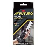 Futuro Deluxe Thumb Stabilizer, Left or Right Hand, Small/Medium Size, Adjustable, Stabilizes and Supports Sore, Weak or Injured Thumb, Soft and Breathable Materials Enhance Comfort, 1 Piece