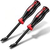 2 Pack Heavy Duty Upholstery Staple Remover Tool, Non-Slip Handle Carpet Staple Remover