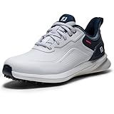 FootJoy Men's Pro/SL Golf Shoe, White/Steel Blue/Peacoat, 11