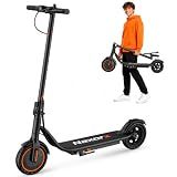 Electric Scooter for Adults and Teens, 350W Motor, 19 MPH Top Speed, Up to 19 Miles Range, 8.5” Solid Tires, Folding Commuter E Scooter with App and Dual Brake System