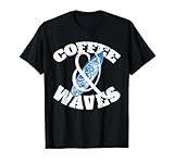 Coffee & Waves for Wave Wind Surfing Board Sports Surfer T-Shirt