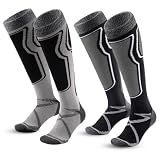 pandaplay Merino Wool Ski Socks for Men Winter Warm Snowboard Socks 2 Pairs