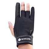 FURBBION ​​Bowling Glove for Men & Women, Non-Slip Grip & Wrist Support, Adjustable & Comfortable Fit for Enhanced Bowling Performance - M