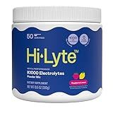 Hi-Lyte Keto K1000 Electrolyte Powder | Raspberry Lemon | Hydration Supplement Drink Mix | Boost Energy & Beat Leg Cramps | No Sugar, No Maltodextrin | 50 Servings