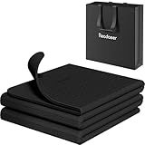 Readaeer Foldable Yoga Mat for Travel Folding Yoga Mat 6mm Thick with Carrying Bag, Non-Slip TPE Exercise Pilates Mat for 72" L x 24" W x 0.24 Inch (Black)