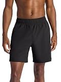HEAD Men’s Slice Short, Standard Fit, 7” Inseam, Stretch Lightweight Material, Black, Medium