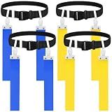 DkOvn Flag Football Belt, 4pcs Adjustable Flag Football Belt with Belt and Flags, for Kids, Youths, Adults