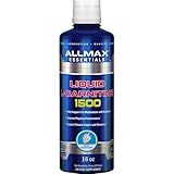 ALLMAX Nutrition Liquid L-Carnitine 1500 Miligrams, Blue Raspberry, 16 oz (473 ml)