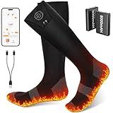 Youtelit Heated Socks for Men Women with App Control, 8000mAh Electric Heated Socks Rechargeable Batteries for Up to 10 Hours of Heat, 360° Heating, Washable Winter Foot Warmer for Skiing, Camping, XL