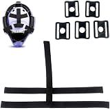 Goalie Mask Straps Kit - Universal 5 Point Replacement Mask Head Harness with 5 Clips Adjustable Nylon Webbing for Ice Hockey & Lacrosse Goalie Masks Secure Fit & Durable Construction