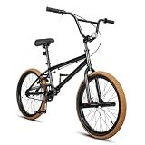 StarterRide 20 Inch BMX Freestyle Bike for Boys Girls, Kids Bicycle, Brown