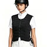 Kduplily Horse Riding Safety Vest Women Men Equestrian Vest Protective Adult Kids Horse Back Riding Padded Protection Gear Accessories (Black, M)