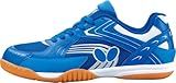 Butterfly Men's Lezoline Reiss Shoes - Beginner and Intermediate Competition Table Tennis Shoe, Cushion Enhances Comfort, Gripping, Durability Blue