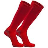 Franklin Sports Youth Baseball + Softball Socks - Red Baseball + Softball Knee Socks for Kids - Boys + Girls Sports Accessories - Youth Large
