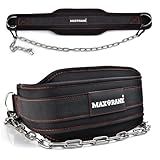 MAXRANK Dip belt With 37-40" Chain, 550lbs - 650lbs Weight Capacity, Weightlifting Belt for Dips and Pullups