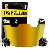 Nxtrnd VZR1 Football Visor, Flat Lens Technology, Fits Adult & Youth Football Helmets (Gold)