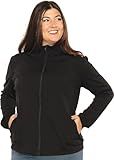 Stretch is Comfort Women's Viscose/Nylon Warm Up Jacket, Black, Adult X-Large 12 to 14