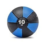Amazon Basics Weighted Medicine Ball, 10 Pounds, Blue/Black