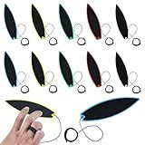 Clofiak 10Pcs Mini Finger Surfboard, Finger Boards, Finger Surf Board Wind Surfing Toys for Car Riding Teens Adult