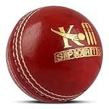 KM SPORTS Red Leather Cricket Ball – 4 Piece Ball – Durable, Handcrafted Ball for Professional & Club Matches – Premium Quality