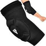 RDX Elbow Pads, Muay Thai MMA Kickboxing Sparring Elbow Guard, Martial Arts Striking Protection,Wrestling Basketball Adjustable MTB Volleyball Compression Padded Sleeve, Men Women