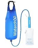 Waterdrop Gravity Water Filter Straw, Camping Water Filter, 0.1 Micron | Survival Water Purifier for Hiking, Backpacking & Emergency Preparedness, Multi-Stage Filter with 1.5 Gallon Water Bag