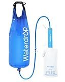 Waterdrop Gravity Water Filter Straw, Camping Water Filtration System, Water Purifier Survival for Travel, Backpacking and Emergency Preparedness, 1.5 gal Bag, 5 Stage Filtration, Pack of 1