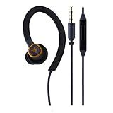 EcoSurvivor IPX4 Sweat Resistant Earbuds with Mic, in-Line Controller, Flexible Ear Loops, 3 Silicone Gel Cushions, Premium Sound Quality, Great in-Ear Headphones, Outdoors, 37602, Gray