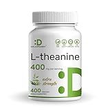 L-Theanine 400mg, 400 Capsules – Extra Strength Theanine Supplement – Amino Acids for Focus & Relaxation Support – Non-GMO & Gluten Free