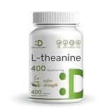 Extra Strength L-Theanine Supplement 400mg, 400 Capsules (200mg Per Cap)