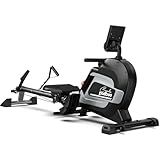 pooboo Rowing Machines for Home, Magnetic Rowing Machine with Adjustable Resistance, Folding Rower Machine of Quiet, 360lbs Weight Capacity, Comfortable Seat Cushion, LCD Monitor, App Support