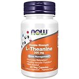 NOW Foods Supplements, L-Theanine 200 mg with Inositol, Stress Management*, 60 Veg Capsules
