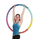 Weighted Hula Hoop, ACU Hoop 3L - 3.3 lb Large, Weight Loss Fitness Workout Sports Hoop with ridges. (Rainbow Colors)