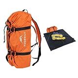 FUEMEILY Rock Climbing Rope Bag with Ground Sheet, Orange