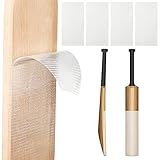 LEIFIDE 4 Pcs Cricket Bat Protection Sheet Cricket Bat Anti Scuff Sheet Tape Transparent and Clear Face Cover High Viscosity Fiberglass 14.96"x6.69"