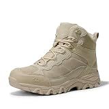NORTIV 8 Men's Waterproof Lightweight Hiking Boots,Sand,9.5 | Mid Top Suede Hiking Boots for Outdoor Trekking, Camping and Mountaineering Paladin