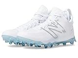 New Balance Men's FreezeLX V4 Lacrosse Shoe, White/Black/Polar Blue, 9.5