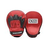 Ringside 10.5” Red Curved Boxing Punch Mitts Pair - Durable Striking Pads for Training and Sparring