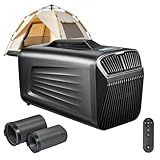 Outohome 5200BTU Portable Camping Air Conditioner For Tent Outdoor and Indoor Use,400W Low Power for RV,Truck,Van and Car Cooling (Dark Grey)