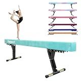 FBSPORT 8FT Adjustable Balance Beam, Gymnastics Floor Beam with Legs