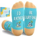 Zmart Surfing Gifts for Men Women - Cool Gifts for Surfers, Surfing Accessories, Surf Socks for Him Her