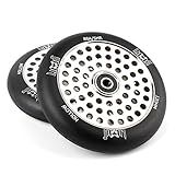 Limit Pro Scooter Wheels 120x24mm Oil Slick Hollow Core Scooter Replacement Wheels for Stunt Trick Scooters a Pair with ABEC-9 Bearings Installed