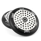 Limit Pro Scooter Wheels 120x24mm Oil Slick Hollow Core Scooter Replacement Wheels for Stunt Trick Scooters a Pair with ABEC-9 Bearings Installed