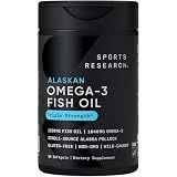 Sports Research® Omega-3 Fish Oil 1250mg from Wild Alaska Pollock, 90 Count