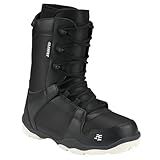 5th Element ST Lace and Dial Snowboard Boots for Men - Black Compatible with Strap Snowboard Bindings- Waterproof Liners -All Mountain Snowboarding Men Size (Black 25, 9.0)
