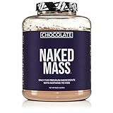 NAKED Chocolate Mass Gainer - All Natural Weight Gainer Protein Powder - 8lb Bulk, GMO Free, Gluten Free & Soy Free. No Artificial Ingredients - 1,360 Calories